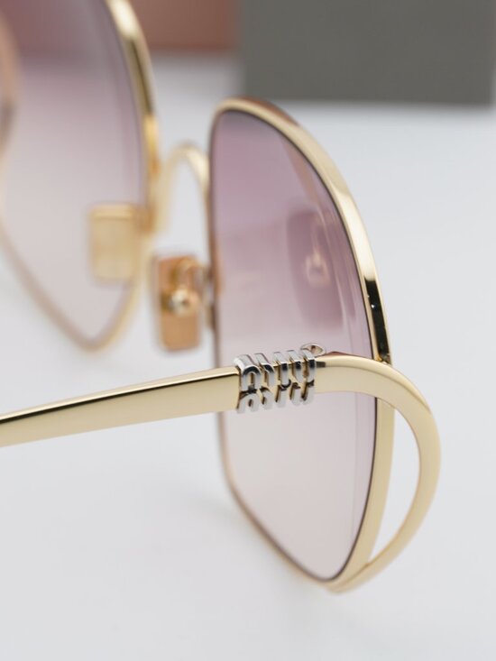Miu Miu MUA57S 5AK40S Square Sunglasses – Gold\\ Pink main image 5